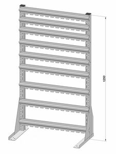 Standregal einseitig unbest�ckt 720x1250 mm