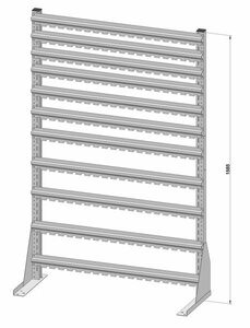 Standregal einseitig unbest�ckt 1030x1585 mm