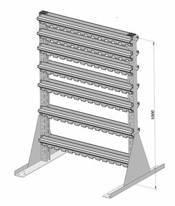 Standregal zweiseitig unbest�ckt 720x1000 mm