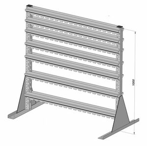 Standregal zweiseitig unbest�ckt 1030x1000 mm