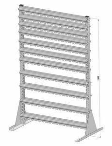 Standregal zweiseitig unbest�ckt 1030x1585 mm