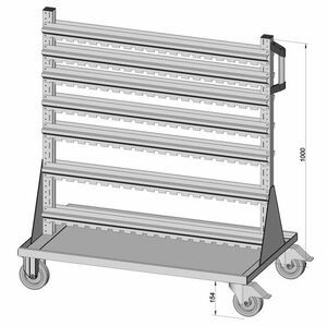 Fahrregal beidseitig unbest�ckt 1030x1155 mm