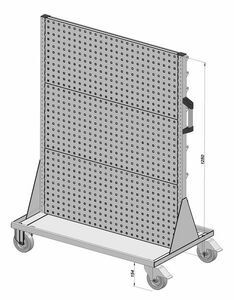 Fahrregal beidseitig unbest�ckt 1030x1405 mm