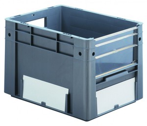 Etiketten f�r Schwerlast-Transport-Stapelkasten VTK/E 74, 50 St�ck, wei�