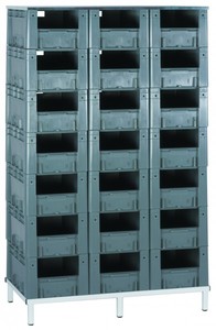 Schwerlast-Transport-Stapelkasten-Regal VTR 21/600, grau