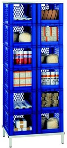 Transport-Stapelkasten-Regal TR 12-1, blau