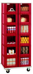 Transport-Stapelkasten-Regal TR 12-0/R, rot