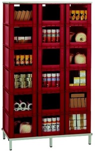 Transport-Stapelkasten-Regal TR 18-0, rot