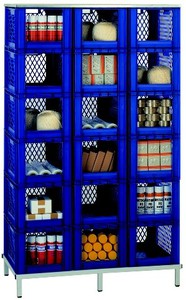 Transport-Stapelkasten-Regal TR 18-1, blau