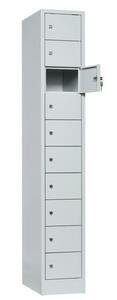 Schlie�fachschrank, 1 Abteil, 10 F�cher, Abteilbreite 300 mm