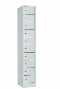 Schlie�fachschrank, 1 Abteil, 10 F�cher, Abteilbreite 350 mm