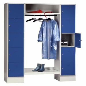 Offene Garderobe, 10 F�cher, Fachbreite 400 mm