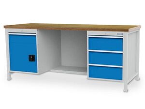 Werkbank | Kastenwerkbank 4 x Schublade 1 x Flgeltr B/T/H 2000x750x859 mm
