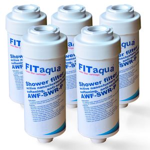 5x Duschfilter FitAqua, Wasserfilter zum Wohle Ihrer Haut AWF-SWR-P