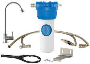 Alvito Einbau-Filtersystem Untertisch mit Wasserhahn Novara Chrom-Optik