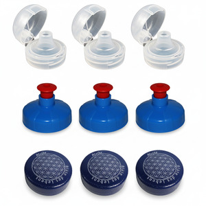 9er Set Trinkdeckel, Flip Top, Push-Pull, Lebensblume Verschluss f�r Kavodrink Tritan Flaschen