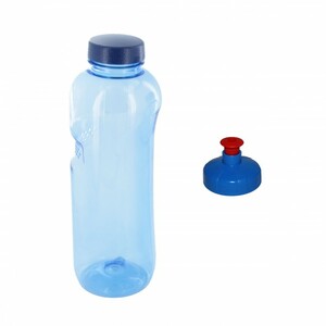 1 L Trinkflasche Wasserflasche aus Tritan (BPA frei) + Trinkdeckel Push-Pull mit Trinknippel Flasche Sport