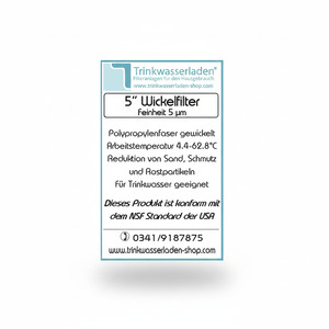 5 Zoll Wickelfilter, Wasserfilter, Sediment, Filterkerze, Kerzenfilter 5 �m