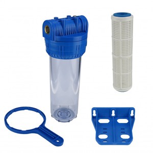 Wasser Filtergeh�use 10 3-teilig 1/2 IG Messing Vorfilter Garten + Mehrwegfilter