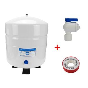 Wassertank Osmosetank aus Stahl 3,2 Gallonen ca. 12 Ltr. brutto - Vorratsbeh�lter + Tankhahn + Teflonband