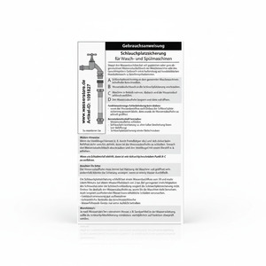 Schlauchplatzsicherung Aquastop 3/4 f�r Waschmaschinen / Geschirrsp�ler