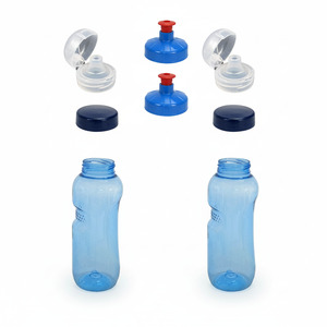 2x 0,5L Kavodrink Wasserflasche Trinkflasche + 2x FlipTop + 2x Push-Pull