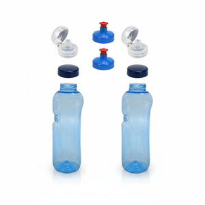 2x 1,0L Kavodrink Wasserflasche Trinkflasche + 2x FlipTop + 2x Push-Pull