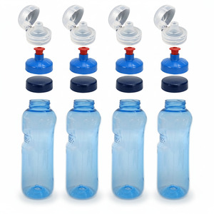 4x 0,75L Kavodrink Wasserflasche Trinkflasche + 4x FlipTop + 4x Push-Pull