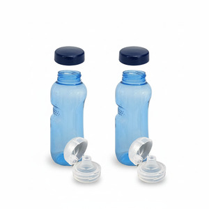 2x Original Kavodrink Tritan Trinkflasche 0,5 L Wasserflasche BPA frei + 2x Trinkdeckel Flip Top