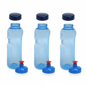 3x Kavodrink Tritan 0,75 L Wasserflasche (BPA frei) + 3x Trinkdeckel Push-Pull mit Trinknippel Flasche Sport