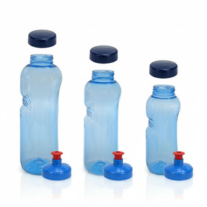 Original Kavodrink Tritan 0,5 + 0,75 + 1 L Wasserflasche BPA frei + 3 x Trinkdeckel Push-Pull Trinkflasche