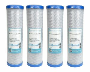 4x Aktivkohleblock 10 Ersatzfilter Trinkwasserfilter Umkehrosmose