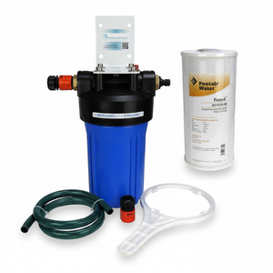 Geh�use 10 BigBlue mit Schnellkupplungen f�r Gartenschlauch Brunnenwasser + Pentair RFFE10-BB Eisenfilter