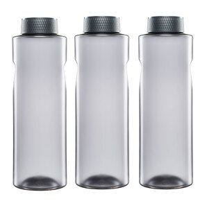 3x Kavodrink Premium Trinkflasche Wasserflasche Frosted-Grau 0,8 L