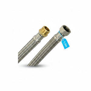 Zulaufschlauch Verl�ngerung mit Edelstahlumflechtung 3/4 AG x 3/4 IG - Waschmaschinenschlauch Sp�lmaschinenschlauch Flexschlauch Panzerschlauch Schlauch (1,5m lang)