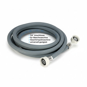 Zulaufschlauch Waschmaschine Geschirrsp�ler 3/4 Zoll Winkel/Gerade inkl. Dichtung Wasserzulaufschlauch universell verwendbar Hersteller unabh�ngig aus robustem Kunststoff (2m)