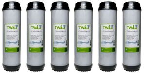 6x TWaLa 10 Aktivkohlegranulat Trinkwasser Filter f�r Umkehrosmose, Brunnenwasser Wasserfilter