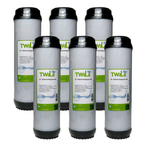 6x TWaLa 10 Aktivkohlegranulat Trinkwasser Filter f�r Umkehrosmose, Brunnenwasser Wasserfilter