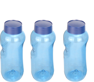 3x Kavodrink Trinkflasche aus Tritan 0,5 Liter, ohne Weichmacher & BPA enth�lt neue blaue Deckel mit integrierter Dichtung auslaufsicher