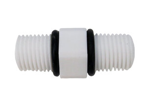 Adapter 2 x 1/4 AG Doppelnippel selbstdichtend aus Kunststoff