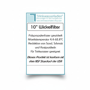Sediment Vorfilter 10 gewickelt Grobfilter