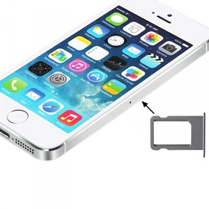 Apple iPhone 5 5S Sim Karten Halter Sim Tray Sim Schlitten Sim Holder Silber Grau
