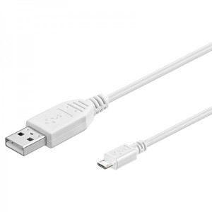 3m USB 2.0 Daten und Ladekabel Weiss fr alle Smartphone und Tablet Micro USB