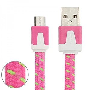 1m USB Daten und Ladekabel Pink fr alle Smartphone und Tablet Micro USB