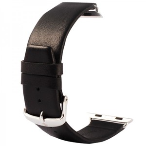 Lederarmband fr Apple Watch iWatch 38 mm inc. Adapter Schwarz