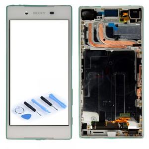 Sony Display LCD Komplett Einheit mit Rahmen fr Xperia Z5 E6603 E6653 Wei