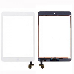 Touch Screen Display Home Button IC Chip fr Apple iPad Mini 1 + 2 + Klebepad Wei