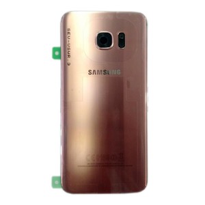 Samsung GH82-11346E Akkudeckel Deckel f�r Galaxy S7 Edge G935 G935F + Klebepad Pink