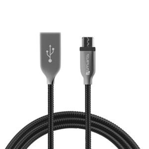 FERRUMCord FlipPlug Micro USB Datenkabel Kabel USB Micro-USB Ladekabel Black