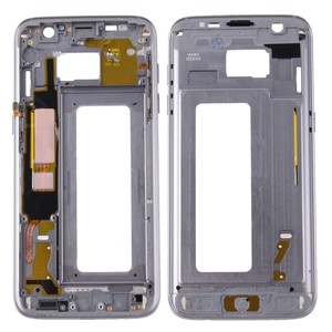 Geh�use Rahmen Deckel kompatibel Samsung Galaxy S7 Edge G935 G935F + Klebepad Grau
